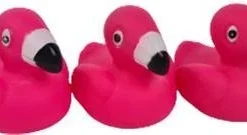 Merkloos Badspeelgoed - Flamingo - Roze - Kunststof - Set Van 5