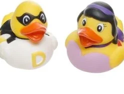 Merkloos Badeendjes - 4 Stuks - Superhelden - Badspeelgoed - Badeenden - 5 Cm