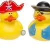 Merkloos 12x Badeend Piraten Badspeelgoed 5 Cm - Speelgoed - Badspeeltjes - Badeendjes