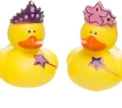Merkloos 4x Badeendjes Prinsessen Badspeelgoed 5 Cm - Speelgoed - Badspeeltjes - Badeendjes