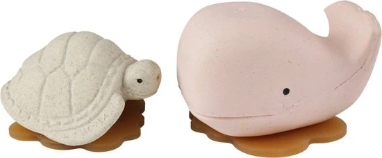 HEVEA Squeeze ’n Splash Badspeeltje - Walvis & Schildpad - Roze & Vanille 1 HEVEA Squeeze ’n Splash Badspeeltje - Walvis & Schildpad - Roze & Vanille