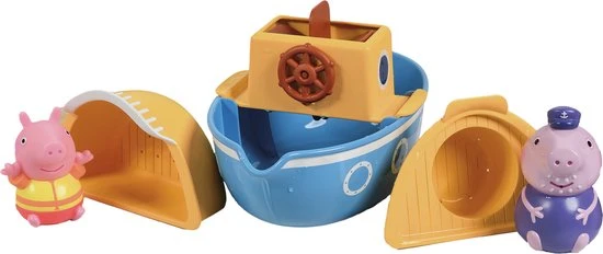 Tomy Peppa Pig - Opa Pig Spetter & Schenk Boot - Badspeelgoed 5 Tomy Peppa Pig - Opa Pig Spetter & Schenk Boot - Badspeelgoed - Afbeelding 5