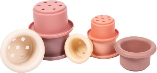 Bo Jungle B-Stacking Bath Lovely Pink Stapelbekers B900250 2 Bo Jungle B-Stacking Bath Lovely Pink Stapelbekers B900250 - Afbeelding 2