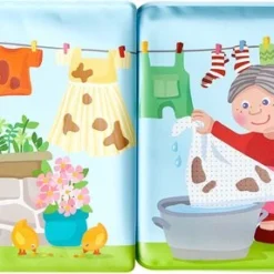 Haba - Haba Badboekje Wasdag Bij Varkentje & Koe -Aanbiedingen badspeelgoed Winkel 550x287 2