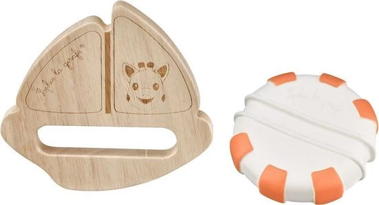 Sophie De Giraf - So Pure - Badbootje - Rubber En Hout 5 Sophie De Giraf - So Pure - Badbootje - Rubber En Hout - Afbeelding 5