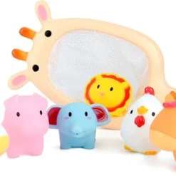 Happyshopper Visnetje Badspeelgoed Giraffe - Badspeeltjes - Water Speelgoed - Jongen - Meisje - Met Diertjes