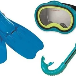 Intex - Duikbril/Snorkel/Flipper Set - 8+ Jaar - Blauw -Aanbiedingen badspeelgoed Winkel 550x322 1
