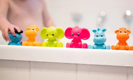 Playgro Geschenkset Kadoset Badspeeltjes Jungle Dieren - 8st - Volledig Afgesloten - Schimmelvrij 5 Playgro Geschenkset Kadoset Badspeeltjes Jungle Dieren - 8st - Volledig Afgesloten - Schimmelvrij - Afbeelding 5