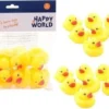 John Toys 24x Badeendjes Geel 6 Cm - Badspeelgoed Rubberen Eendjes Geel 24 Stuks