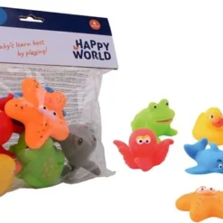 John Toys John Toy Happy World 6 Badspeeltjes In Zak