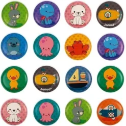 Janod Memory Badspeelgoed - 24 Kaarten - Schuimrubber