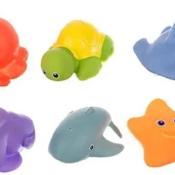 Iso Trade Badspeelgoed Dieren – Rubberen Badspeeltjes 6 Stuks – Squirts Set Van 6 – Inclusief Schepnet Haai – 6 Baddiertjes – Visnet Voor In Bad - Drijvend Badspeelgoed - Verjaardagscadeau Jongen Of Meisje – Cadeau 3 Jaar -Aanbiedingen badspeelgoed Winkel 550x373