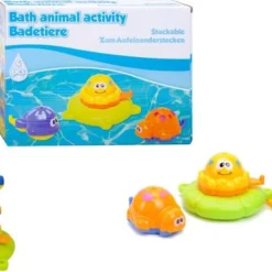 Eddy Toys Baddieren 4-delig Stapelbaar Geel/blauw/oranje