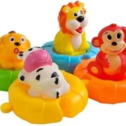 Ariko Badspeelgoed, Losse Dieren In Reddingsboei - Badeendje - Leeuw - Koe - Aap - Hond -Aanbiedingen badspeelgoed Winkel 550x409 6