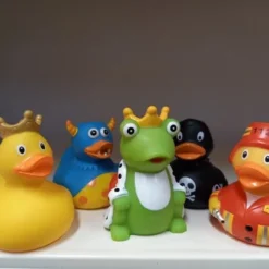 Merkloos Set Van 4 Eendjes En Een Kikker - Badeendjes - My Toothie Duck