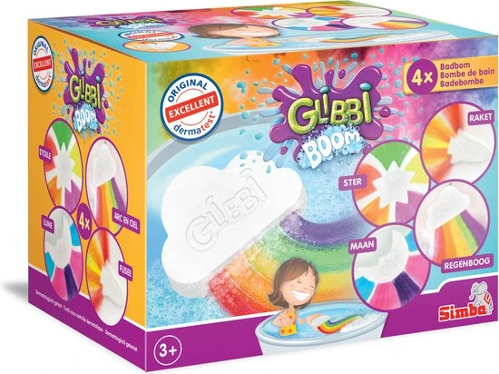 Simba Glibbi Special Effect Bombz - Badbom - Set Van 4 - Badspeelgoed - Dermatologisch Getest 1 Simba Glibbi Special Effect Bombz - Badbom - Set Van 4 - Badspeelgoed - Dermatologisch Getest
