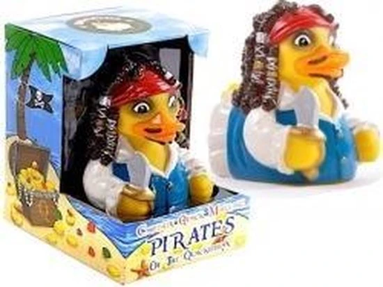 CelebriDucks Captain Quack Mallard, Pirate Of The Quackibbean Jack Sparrow 11cm Bekendste Badeendjes Merk Uit De USA 2 CelebriDucks Captain Quack Mallard, Pirate Of The Quackibbean Jack Sparrow 11cm Bekendste Badeendjes Merk Uit De USA - Afbeelding 2