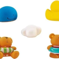 Hape Waterspuiters Teddy And Friends 5-delig -Aanbiedingen badspeelgoed Winkel 550x416 4