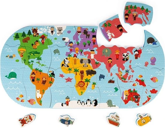 Janod - Badspeelgoed Wereldkaart 11 Janod - Badspeelgoed Wereldkaart - Afbeelding 11