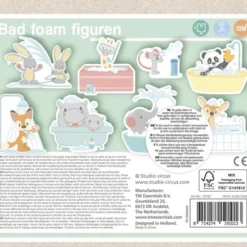 Studio Circus Badfiguren Vriendjes - Educatief Badspeelgoed - 8 Figuren In Opbergnetje - Baby Cadeau -Aanbiedingen badspeelgoed Winkel 550x438 1