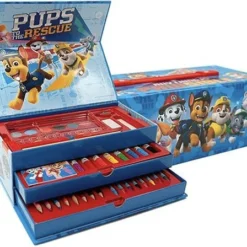 Paw Patrol - Kleurkoffer Met Lades - 42 Delig