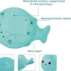 Femur® - Wally De Walvis - GROEN - Badspeelgoed - Badspeeltje - Lichtgevend - Sensor Fontein - Bad - Water - Zwembad - Baby - Peuter - Kleuter - LED - INCLUSIEF Batterijen 10 Femur® - Wally De Walvis - GROEN - Badspeelgoed - Badspeeltje - Lichtgevend - Sensor Fontein - Bad - Water - Zwembad - Baby - Peuter - Kleuter - LED - INCLUSIEF Batterijen -Aanbiedingen badspeelgoed Winkel 550x461 7