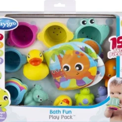 Playgro Badgeschenkset - Badspeelset 15-delig - Badspeelgoed - Kraamkadoset -Aanbiedingen badspeelgoed Winkel 550x472