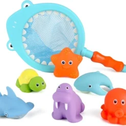 Happyshopper Visnetje Badspeelgoed Haai - Badspeeltjes - Water Speelgoed - Jongen - Meisje - Met Zeedieren