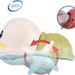 Simann Products Badspeeltje Schilpad - Opwindbaar Bad/Zwembadspeelgoed - Speelgoed Voor In Bad Of Zwembad - Blauw -Aanbiedingen badspeelgoed Winkel 550x480