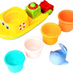 Jobber Waterplay Badspeelgoed - Waterrad Bad Boot - Stapel Emmertjes -Aanbiedingen badspeelgoed Winkel 550x483 1