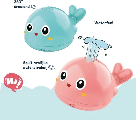 Femur® - Wally De Walvis - ROZE - Badspeelgoed - Badspeeltje - Lichtgevend - Sensor Fontein - Bad - Water - Zwembad - Baby - Peuter - Kleuter - LED - INCLUSIEF Batterijen 6 Femur® - Wally De Walvis - ROZE - Badspeelgoed - Badspeeltje - Lichtgevend - Sensor Fontein - Bad - Water - Zwembad - Baby - Peuter - Kleuter - LED - INCLUSIEF Batterijen - Afbeelding 6