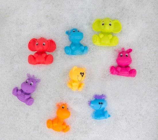 Playgro Geschenkset Kadoset Badspeeltjes Jungle Dieren - 8st - Volledig Afgesloten - Schimmelvrij 2 Playgro Geschenkset Kadoset Badspeeltjes Jungle Dieren - 8st - Volledig Afgesloten - Schimmelvrij - Afbeelding 2