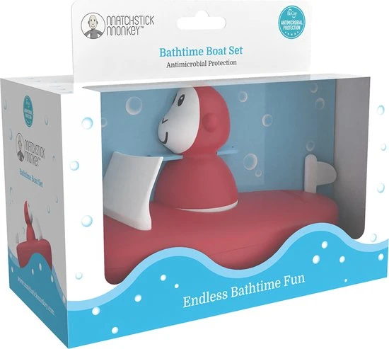 MatchStick Monkey - Badtijd Badspeeltje – Bootset Rood 1 MatchStick Monkey - Badtijd Badspeeltje – Bootset Rood