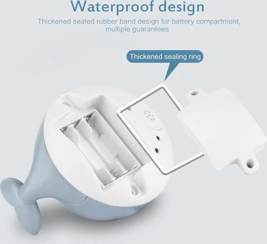 SEOS Shop ® Badspeelgoed | Lichtgevend | Sensor Fontein | Verschillende Kleuren Licht | Wally De Walvis (Grijs) 5 SEOS Shop ® Badspeelgoed | Lichtgevend | Sensor Fontein | Verschillende Kleuren Licht | Wally De Walvis (Grijs) - Afbeelding 5