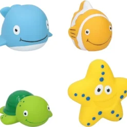 Eddy Toys Badspeeltjes Zeedier (4 Stuks)