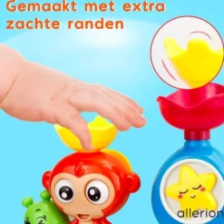 Allerion® Allerion Duo Fontein Badspeelgoed – Vanaf 1 Jaar – Rups En Aapje – Met Zuignappen -Aanbiedingen badspeelgoed Winkel 550x513 1