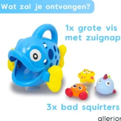 Allerion® Allerion Hongerige Vis Badspeelgoed – Vanaf 1 Jaar – 3 Kleine Visjes – Met Zuignappen -Aanbiedingen badspeelgoed Winkel 550x520 11