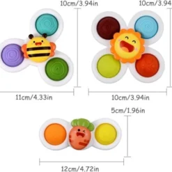 Merkloos Badspeelgoed Set Van Drie - Speelgoed - Popit - Spinner - Voor In Bad - Badspeeltje