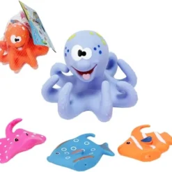 Eddy Toys- Badspeelgoed - Drijvende Octopus Met Zeevriendjes - 4 Delig -Aanbiedingen badspeelgoed Winkel 550x523 10