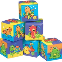 Playgro Zachte Blokken - Badspeelgoed - Badblokken - Set Van 6 Stuks