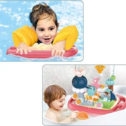 Happyshopper Badspeelgoed Waterpark Met Schip En Waterrad - Badspeeltjes - Badspeelgoed Peute -Aanbiedingen badspeelgoed Winkel 550x529 2