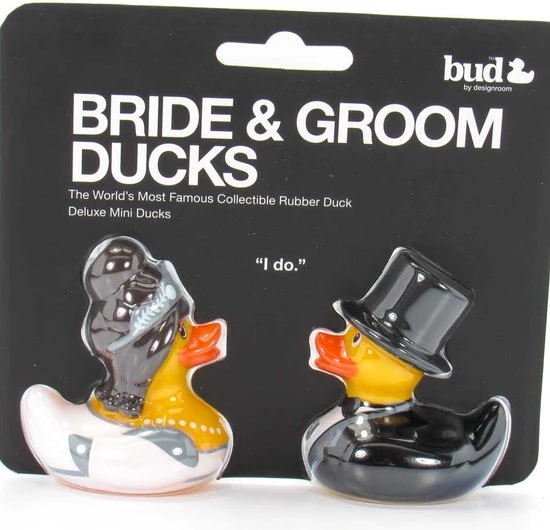 BUDDUCK.COM DELUXE MINI BRIDE & GROOM DUCK SET 3 BUDDUCK.COM DELUXE MINI BRIDE & GROOM DUCK SET - Afbeelding 3