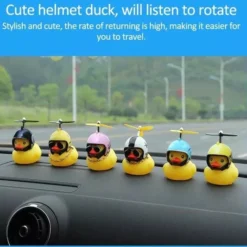 Merkloos Auto Eendje Decoratie - Bad Eend - Auto En Fiets Decoratie - Met Kleefstrip, 8 Helm , Propellor, Zonnebril En Gouden Ketting -Aanbiedingen badspeelgoed Winkel 550x533 2