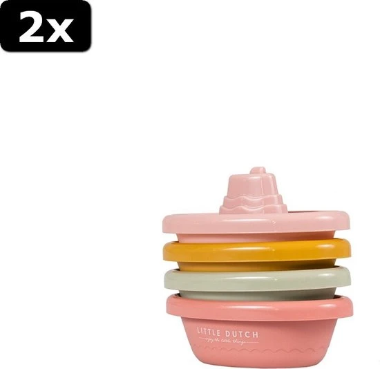 2x Little Dutch 4 Bad Bootjes Set Roze 2 2x Little Dutch 4 Bad Bootjes Set Roze - Afbeelding 2