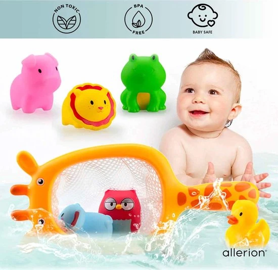 Allerion® Allerion Bad Squirt Speelgoed Set – 18-delig – Bath Squirters – Zeedieren – Inclusief Netjes En Opberg Tas 4 Allerion® Allerion Bad Squirt Speelgoed Set – 18-delig – Bath Squirters – Zeedieren – Inclusief Netjes En Opberg Tas - Afbeelding 4