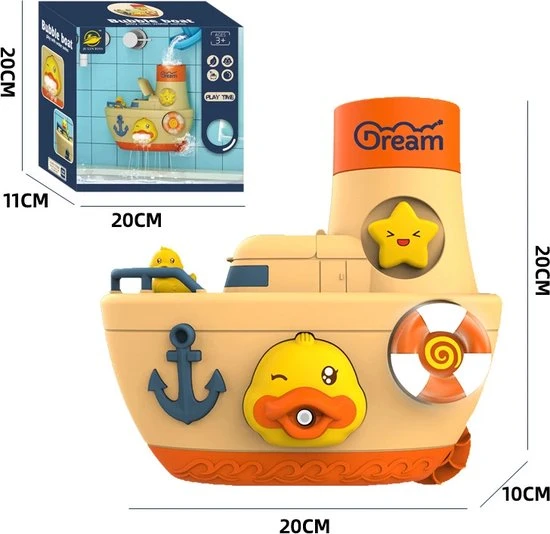 Happyshopper Badspeelgoed Boot - Badspeeltjes - Speelgoed - Jongens - Meisjes - Bubbel Boot - Kunststof - Beige 6 Happyshopper Badspeelgoed Boot - Badspeeltjes - Speelgoed - Jongens - Meisjes - Bubbel Boot - Kunststof - Beige - Afbeelding 6