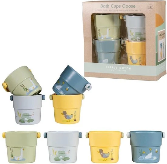 Little Dutch Badbekers Bademmertjes Gans Little Goose 4-delig 9 Little Dutch Badbekers Bademmertjes Gans Little Goose 4-delig - Afbeelding 9