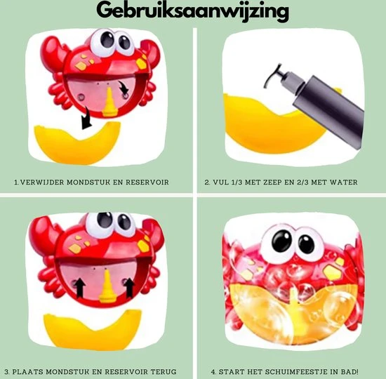 All-Goods Badspeelgoed -Muzikale Krab Met Muziekjes En Zeepbellen - Badspeeltjes - Baby Speelgoed Voor In Bad - 11 All-Goods Badspeelgoed -Muzikale Krab Met Muziekjes En Zeepbellen - Badspeeltjes - Baby Speelgoed Voor In Bad - - Afbeelding 11