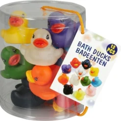 Eddy Toys Badeend Assortiment 12 Stuks In Koker 5,5 X 5,5 X 5 Cm -Aanbiedingen badspeelgoed Winkel 550x540 4