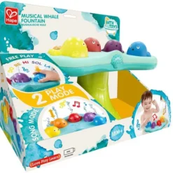 Hape Toys Musical Whale Fountain Badspeelset Meerkleurig -Aanbiedingen badspeelgoed Winkel 550x542 3
